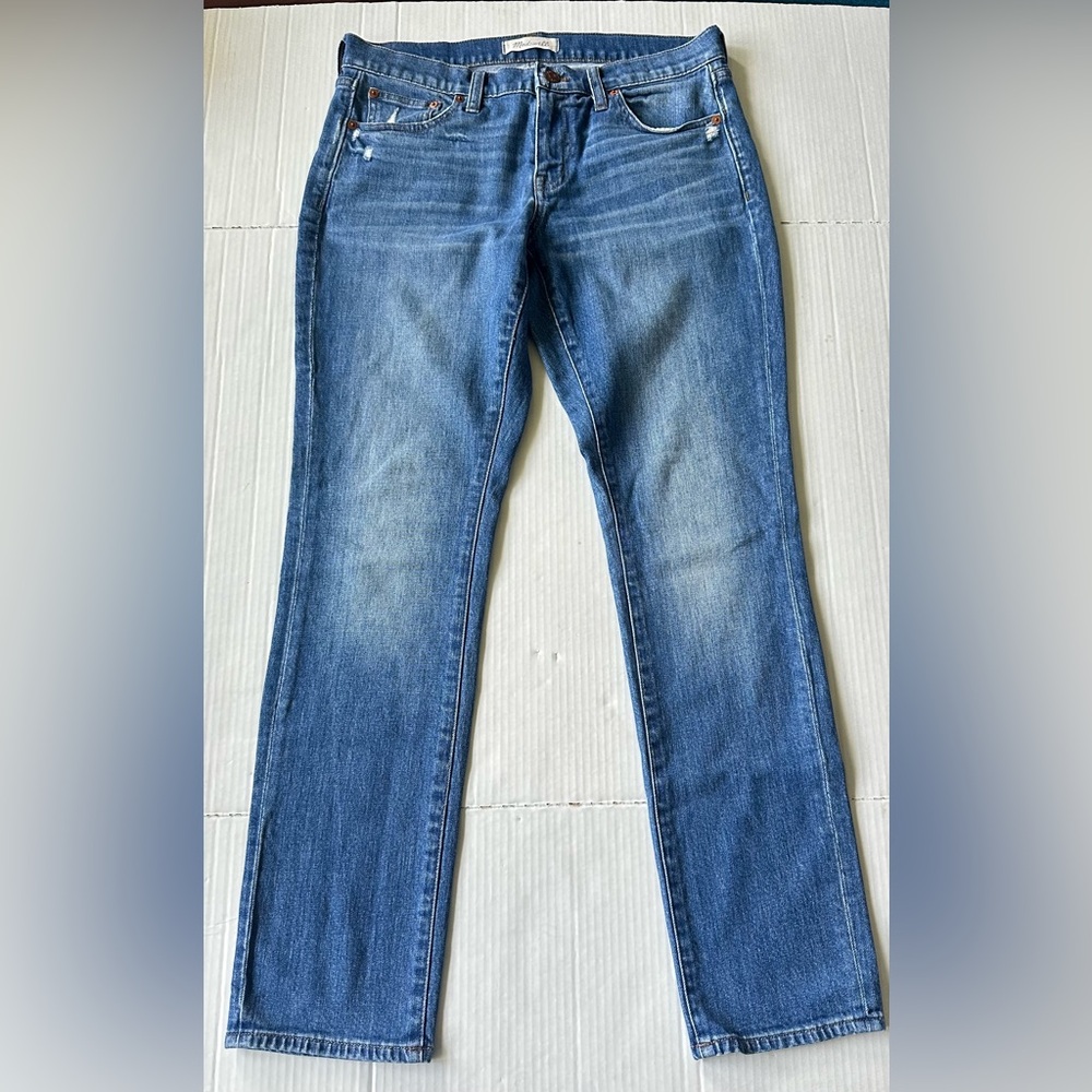 Madewell Jeans Women’s‎ 26 The Slim Boy Jean Distressed Denim Straight - Picture 2 of 8
